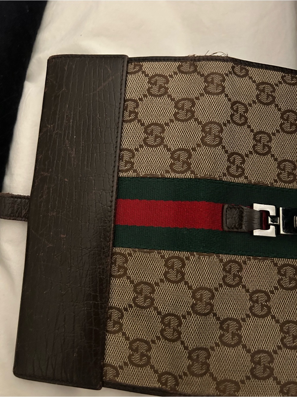 Gucci Brown GG Canvas Wallet with Green and Red Web Stripe - Picture 10 of 10